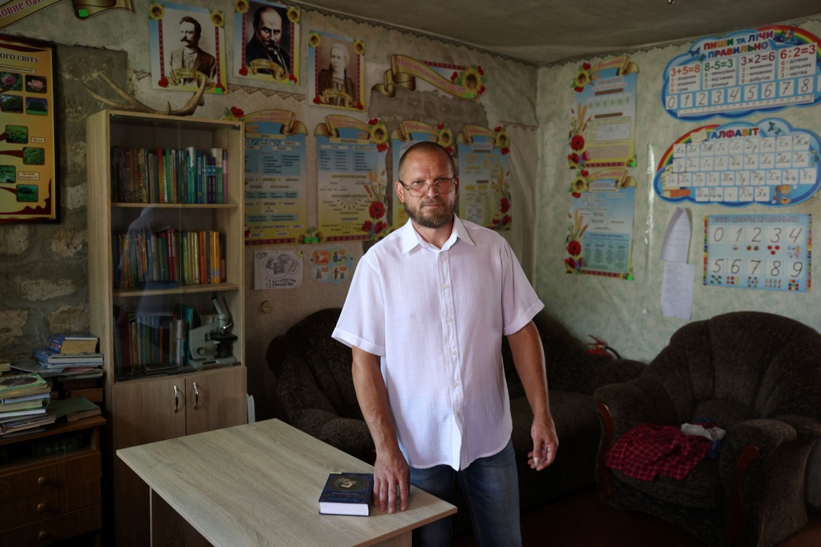 Oleksandr est enseignant dans le village de Shandrygolove, dans la région de Donetsk, en Ukraine. Crédit : UNESCO