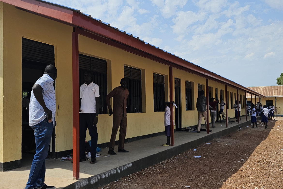 The new, climate-resilient Ageer Gum Primary School has welcomed new students, Lakes State. Credit: Save the Children